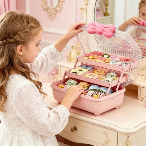 Cute Multi-Layer Girls' Hair Accessory Organizer