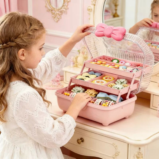 Cute Multi-Layer Girls' Hair Accessory Organizer