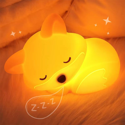 Squishy Fox Silicone Touch Night Light