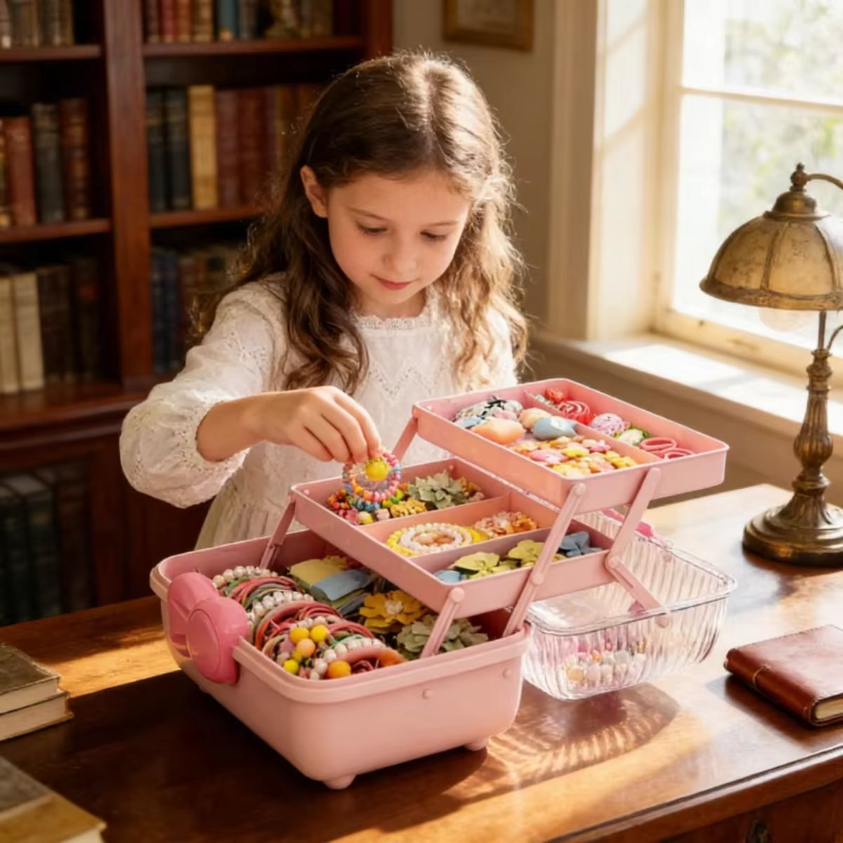 Cute Multi-Layer Girls' Hair Accessory Organizer
